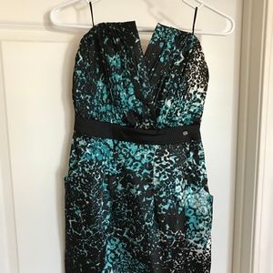 Teal and Navy Party Dress